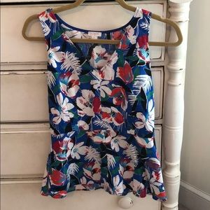 J. Crew floral sleeveless top